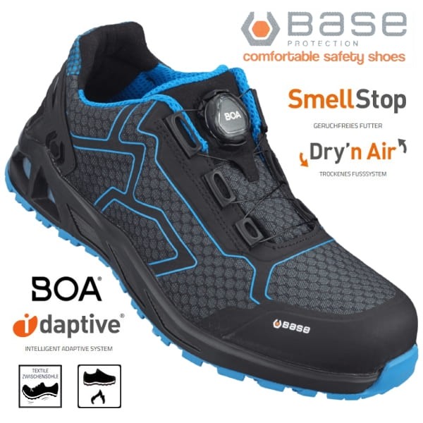 OUTLET - Scarpe Antinfortunistiche Base K-Trek S1P HRO SRC Estive traspiranti e leggere con chiusura BOA 2 - B1005B