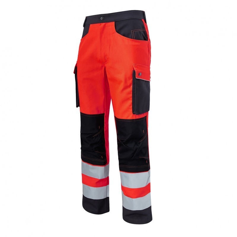 Pantalone con ginocchiere da Lavoro Alta Visibilit� Multitasche Molinel Roady 12ROPNPGJF/MA