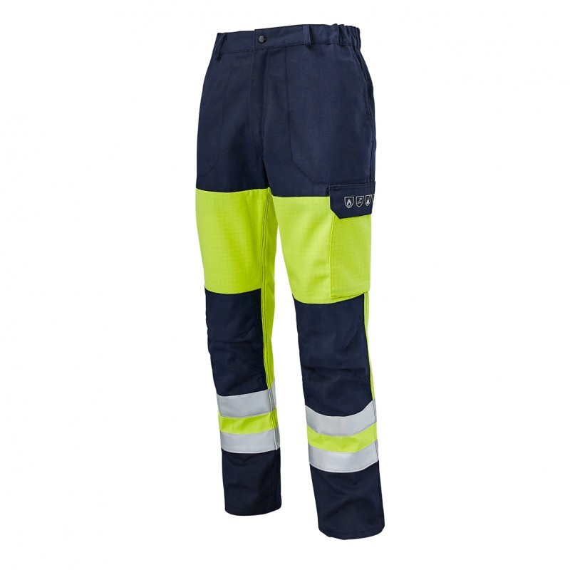 Pantalone con ginocchiere da Lavoro Multirischio Alta Visibilit� Multitasche Molinel Roady Safeline SAFEPN88ASO/NA