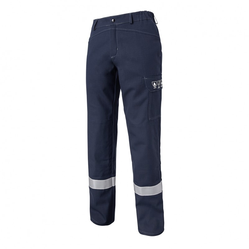 Pantalone con ginocchiere da Lavoro Multirischio Alta Visibilit� Multitasche Molinel Techprotect TECHPN88BRNAV