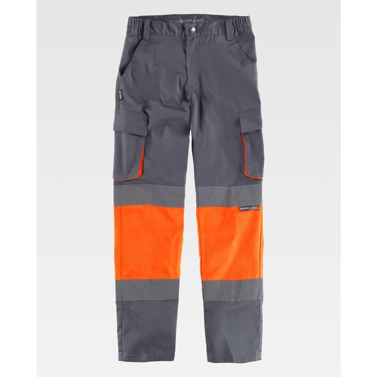 Pantalone da Lavoro Bicolore Alta Visibilit� C3218 - Workteam
