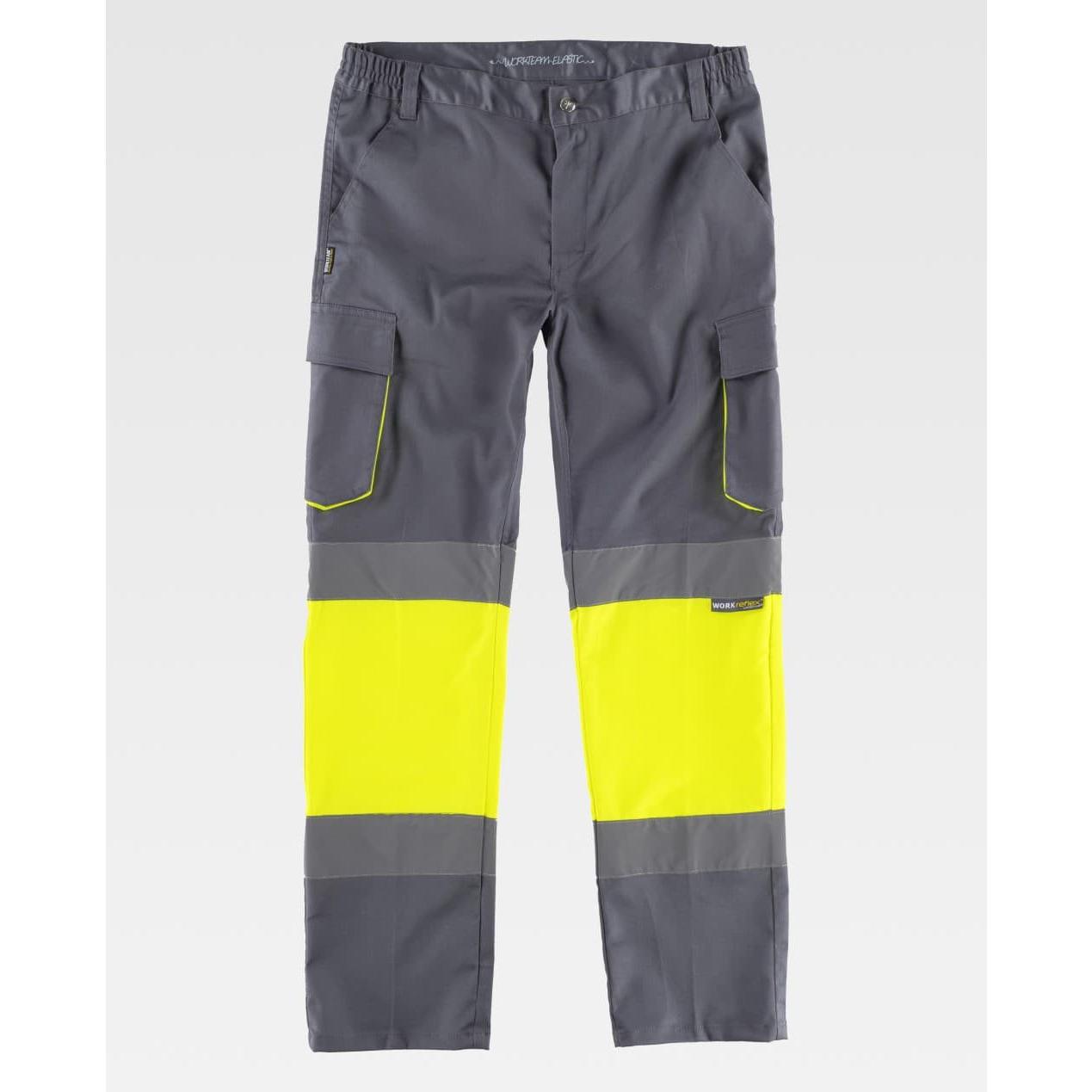 Pantalone da Lavoro Bicolore Alta Visibilit� C3218 - Workteam