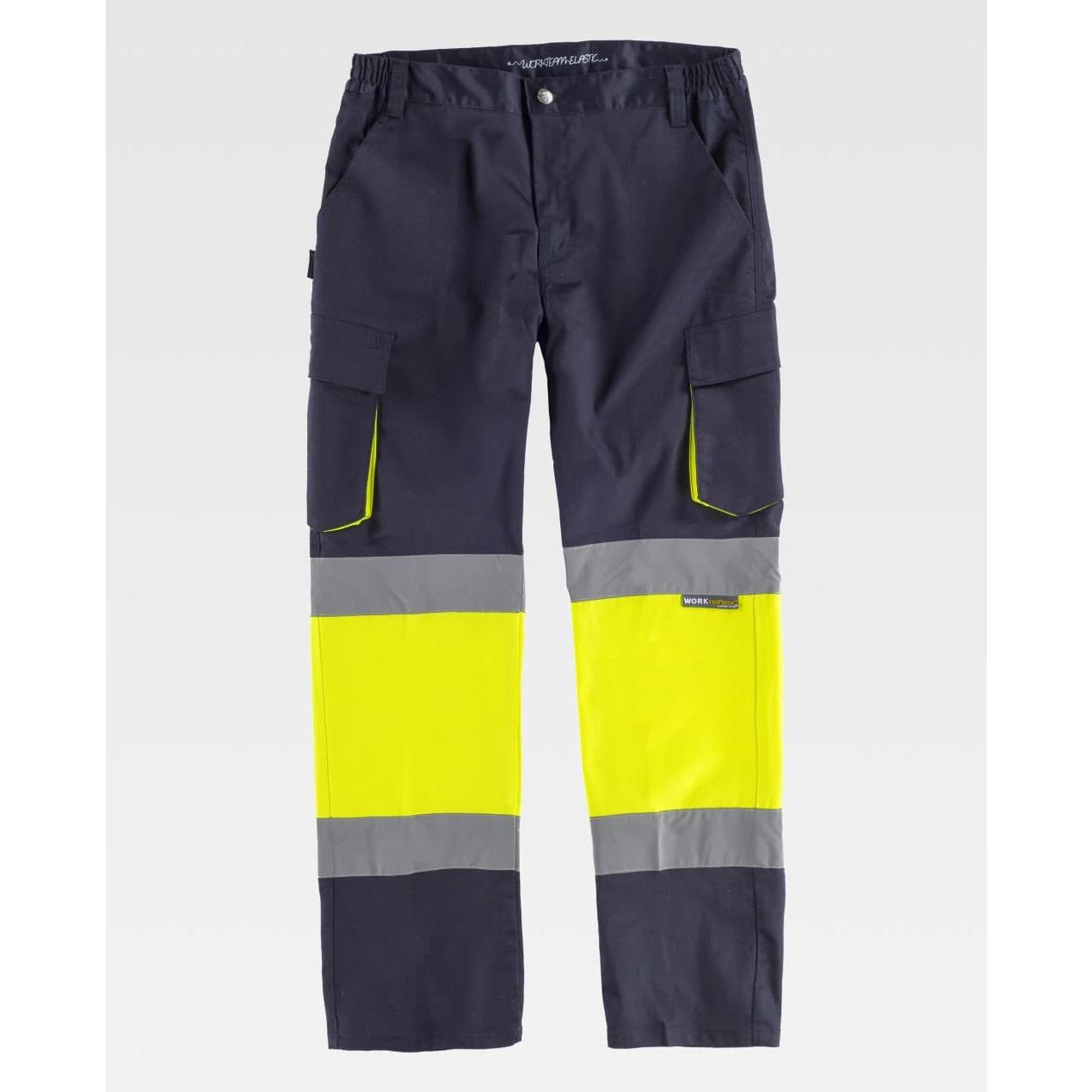 Pantalone da Lavoro Bicolore Alta Visibilit� C3218 - Workteam