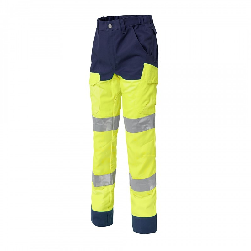 Pantalone da Lavoro con ginocchiera Alta Visibilit� Classe 2 Molinel Luklight 0246.2351.158