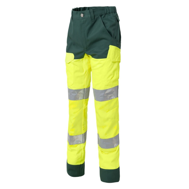 Pantalone da Lavoro con ginocchiera Alta Visibilit� Multitasche Molinel Luklight 2460.2351.044