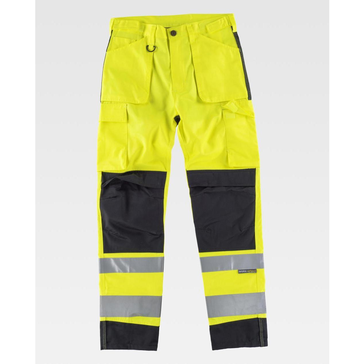 Pantalone da Lavoro Multitasche Combinato Alta Visibilit� C2912 - Workteam