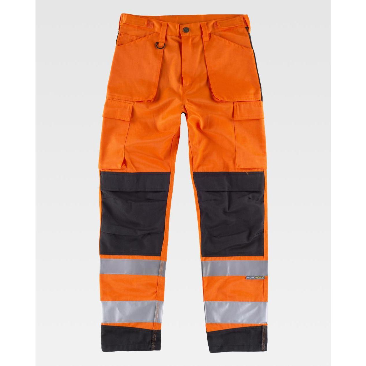 Pantalone da Lavoro Multitasche Combinato Alta Visibilit� C2912 - Workteam
