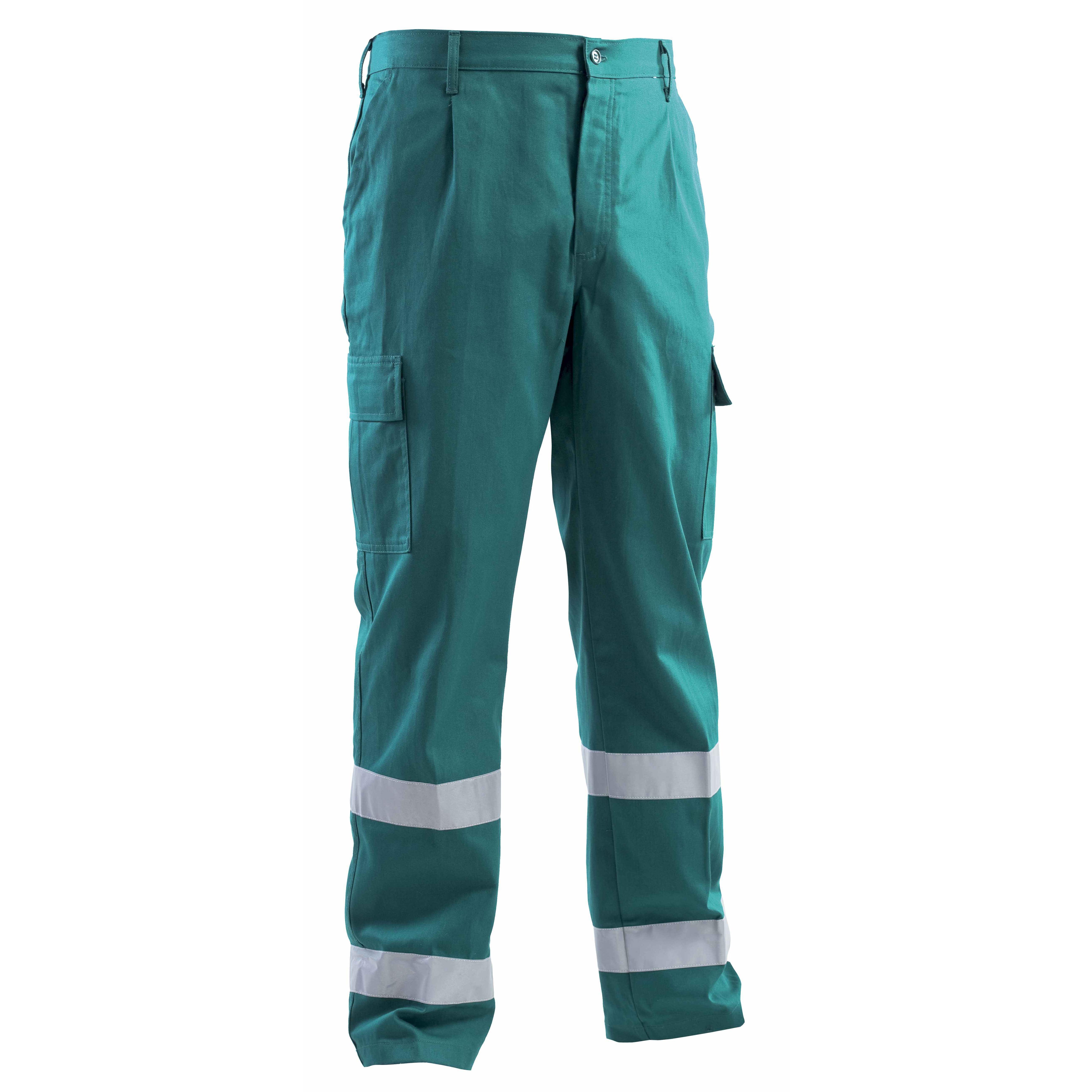 Pantalone da lavoro Multitasche Flash con bande 100 % cotone massaua P&P Loyal STX43 101