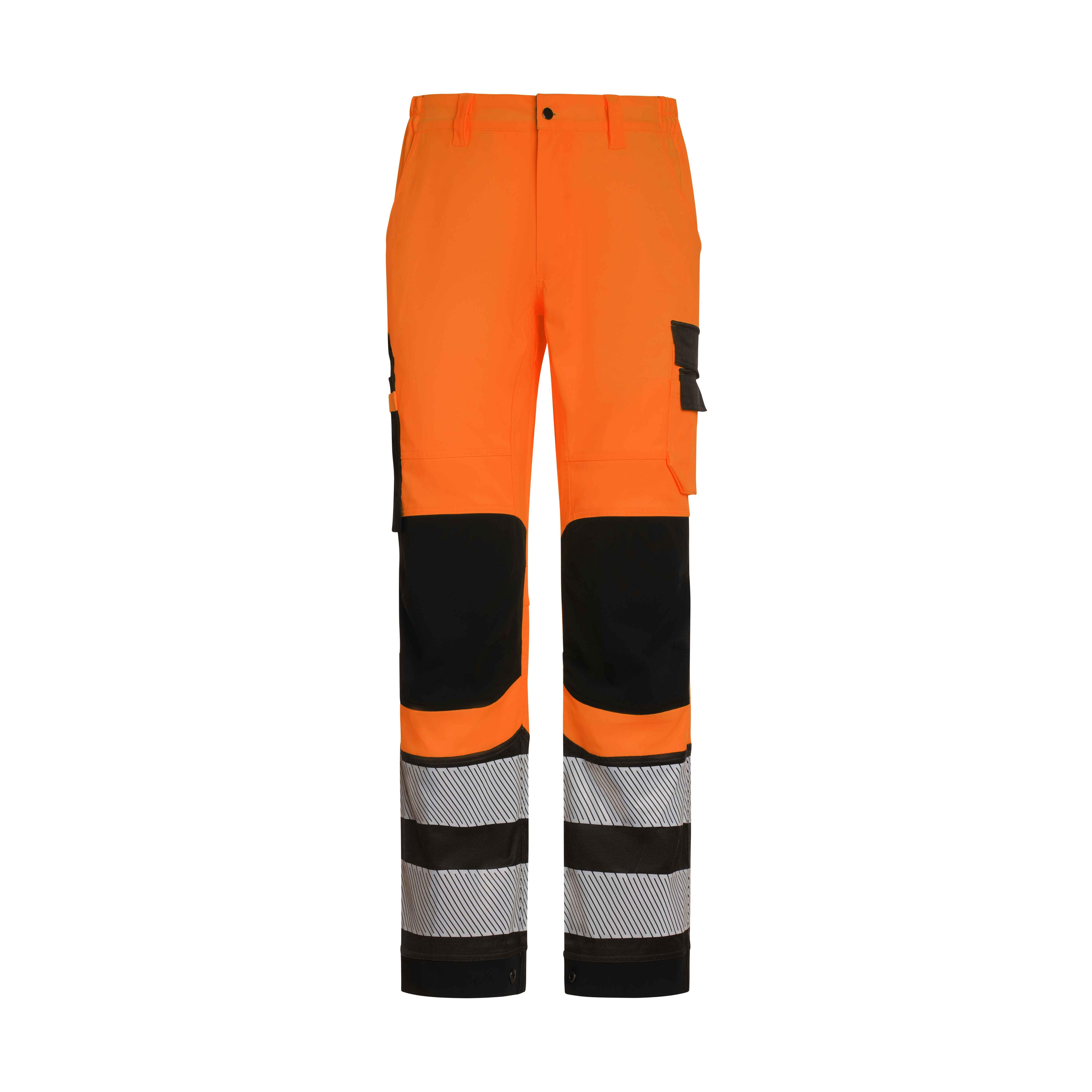 Pantalone da Lavoro Multitasche Stretch Bicolore Alta visibilit� P&P Loyal Proflex HV AVB02 238