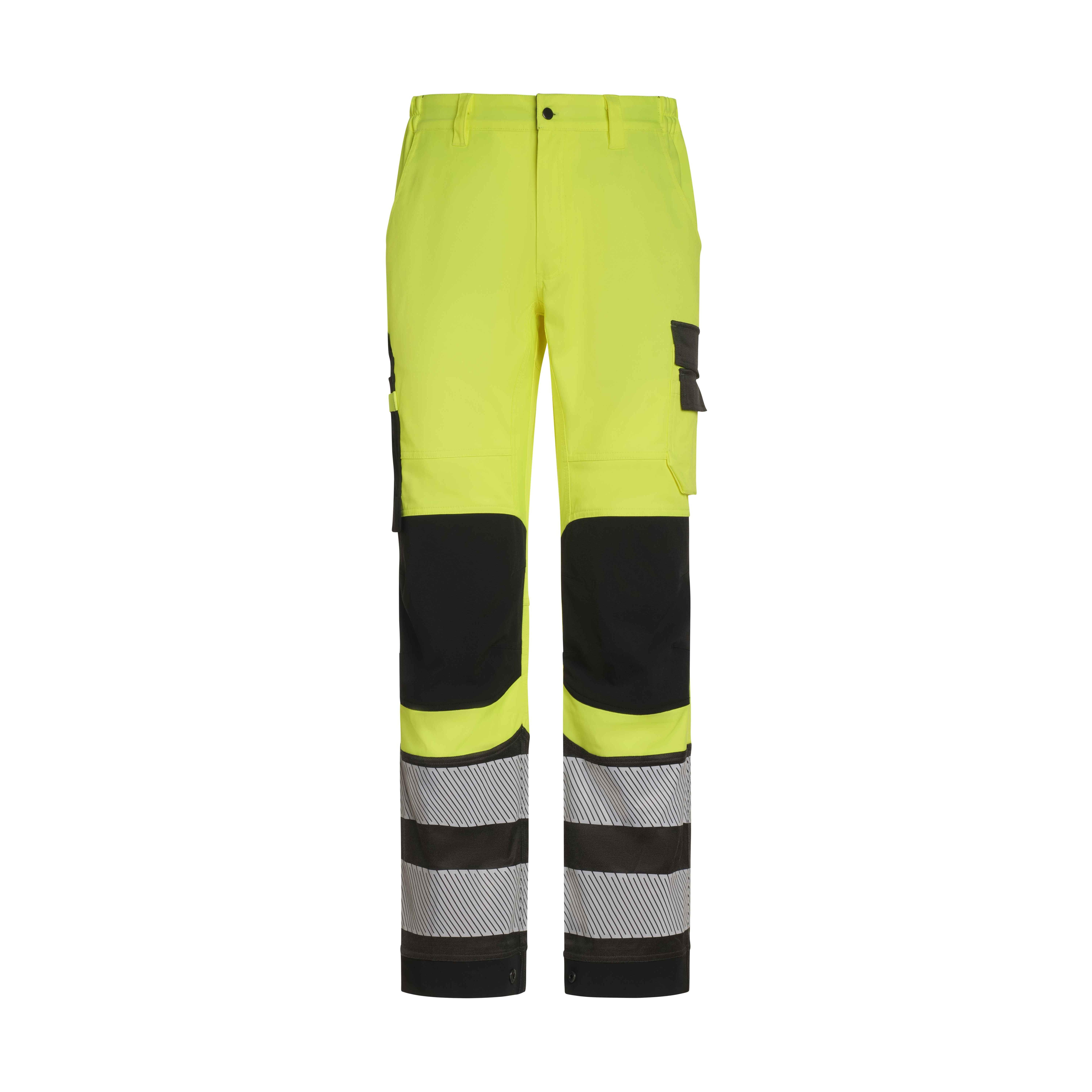 Pantalone da Lavoro Multitasche Stretch Bicolore Alta visibilit� P&P Loyal Proflex HV AVB02 238