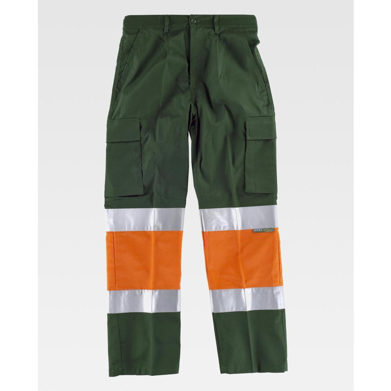 Pantalone da Lavoro Workteam Multitasche Alta Visibilit� C4018