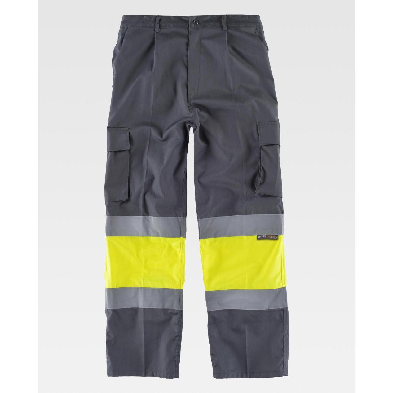 Pantalone da Lavoro Workteam Multitasche Alta Visibilit� C4018