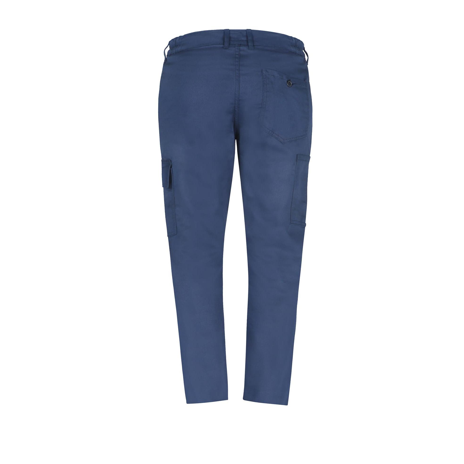 Pantalone Economici Blu Multitasche Cotone 100% Massaua Imbottiti Felpati Invernale