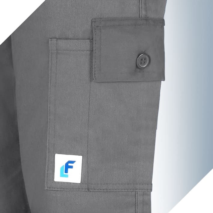 Pantalone Economici Grigio Multitasche Cotone 100% Massaua Imbottiti Felpati Invernale