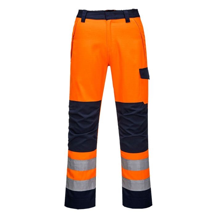 Pantaloni da Lavoro Alta Visibilit� Impermeabile Ignifugo Multitasche Modaflame Portwest MV36