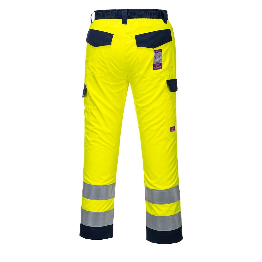 Pantaloni da Lavoro Alta Visibilit� Impermeabile Ignifugo Multitasche Modaflame Portwest MV46