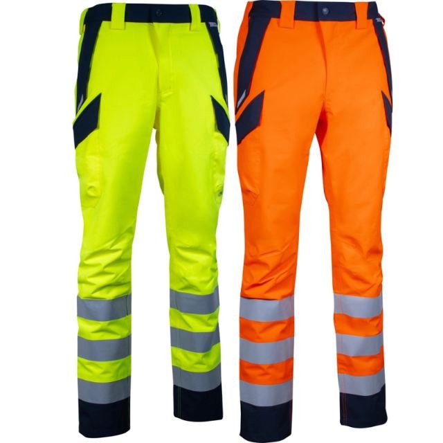 Pantaloni da Lavoro Alta Visibilit� Multitasche Impermeabili Stretch Cofra Alumbres V636-0