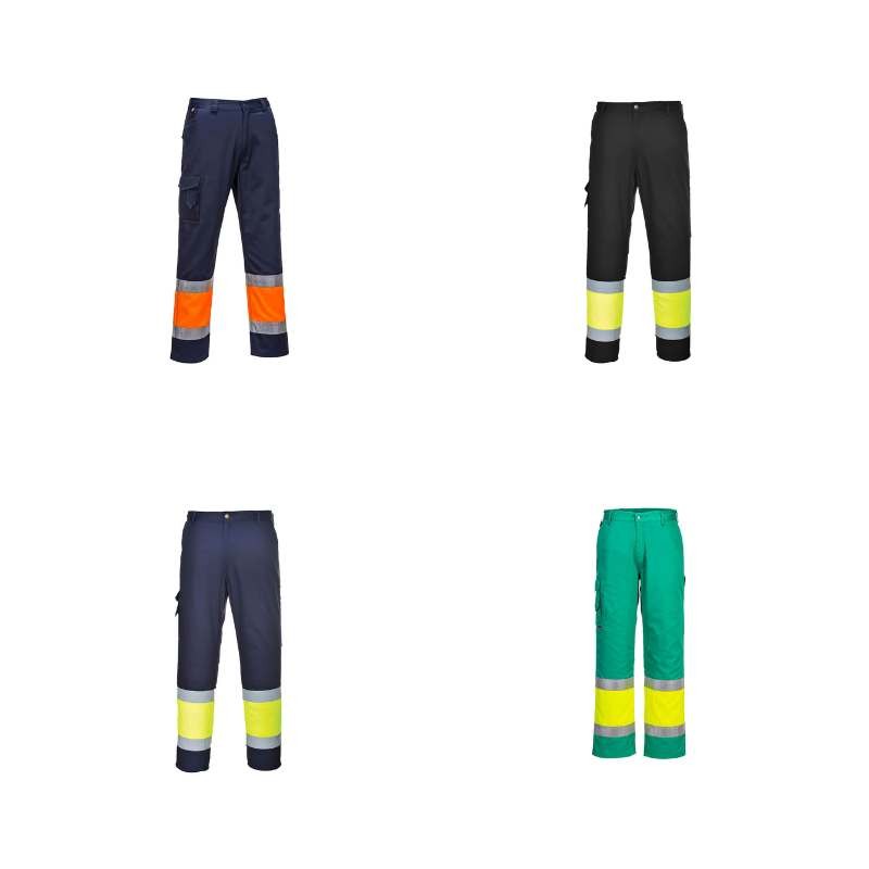 Pantaloni da Lavoro Alta Visibilit� Multitasche Leggeri Portwest L049