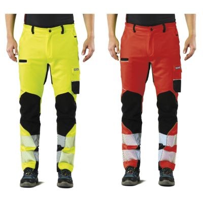 Pantaloni Da Lavoro Alta Visibilit� Multitasche Stretch Issa Line Extreme Trousers 8830BHV