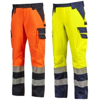 Pantaloni da Lavoro Alta Visibilit� Multitasche Stretch U-Power Brillo WHL381
