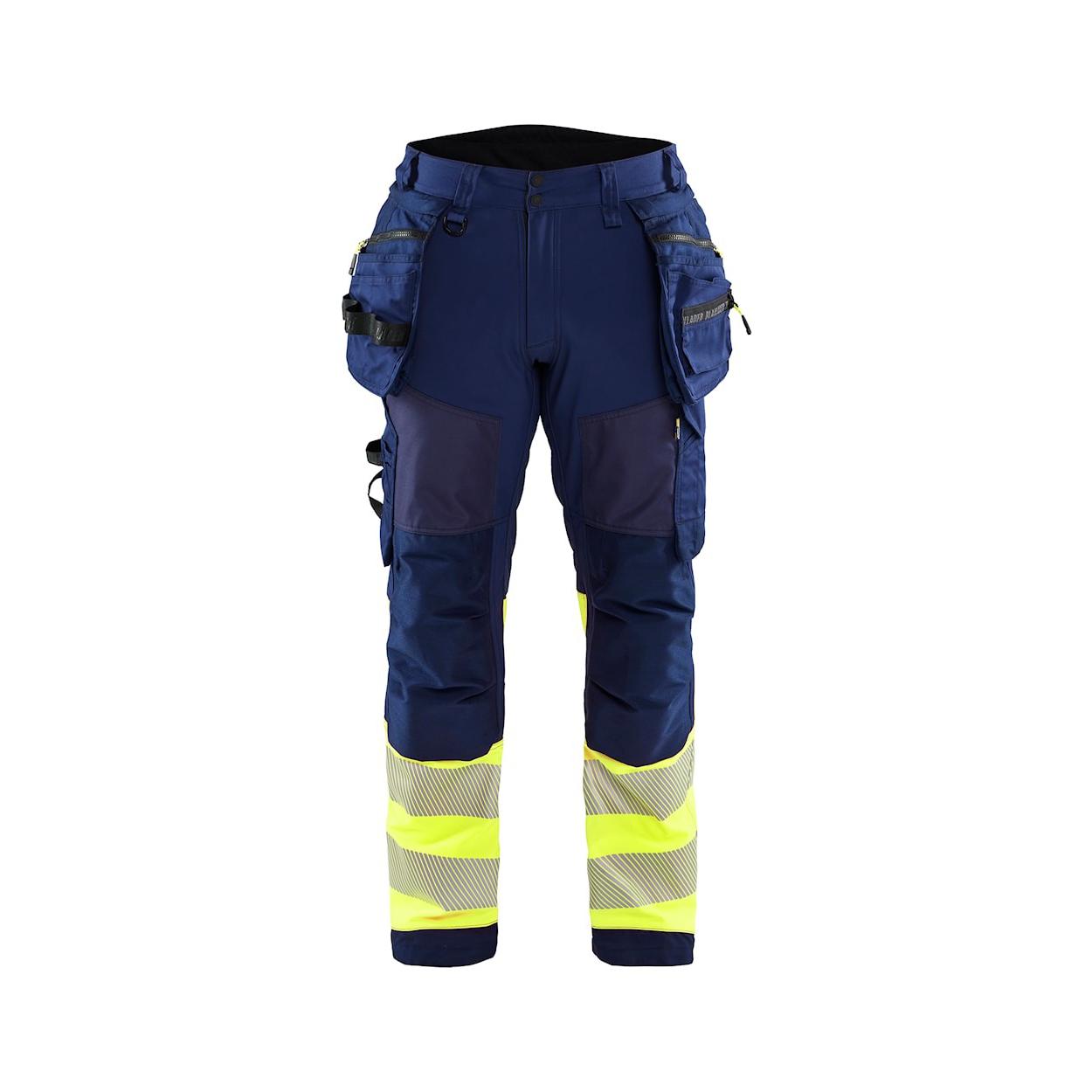 Pantaloni da Lavoro Alta Visibilit� Stretch Impermeabile Multitasche Blaklader Softshell 182125138933C50