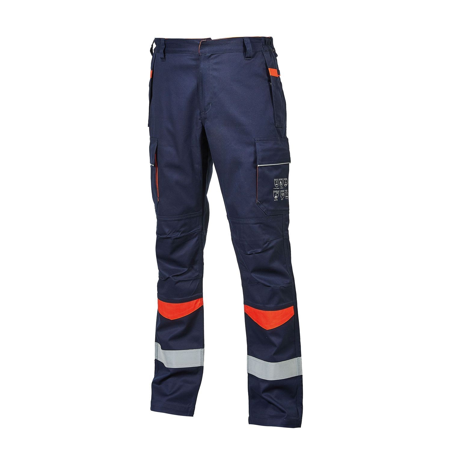 Pantaloni da Lavoro Multitasche Ignifugo Antistatico Alta Visibilit� U-Power Titan MP247NO
