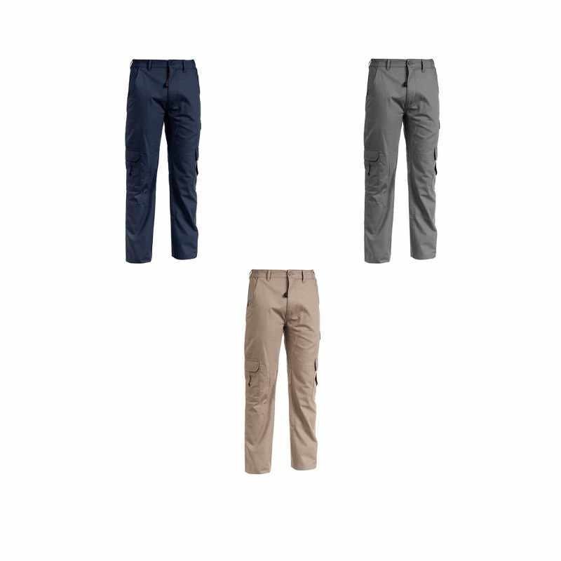 Pantaloni da Lavoro Multitasche Stretch 100% Cotone Sottozero Brasco E0203