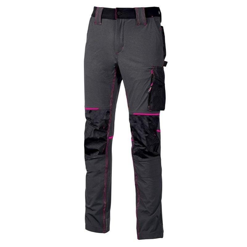 Pantaloni da Lavoro Stretch Elasticizzati Multitasche U-Power Atom Donna PE145GF