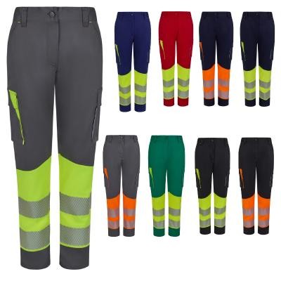 Pantaloni da Lavoro Velilla Alta Visibilit� Multitasche Stretch Bicolore 303032SW Donna