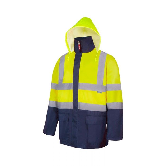 Parka bicolore 4 in 1 da Lavoro Alta Visibilit� Multitasche Velilla 306003