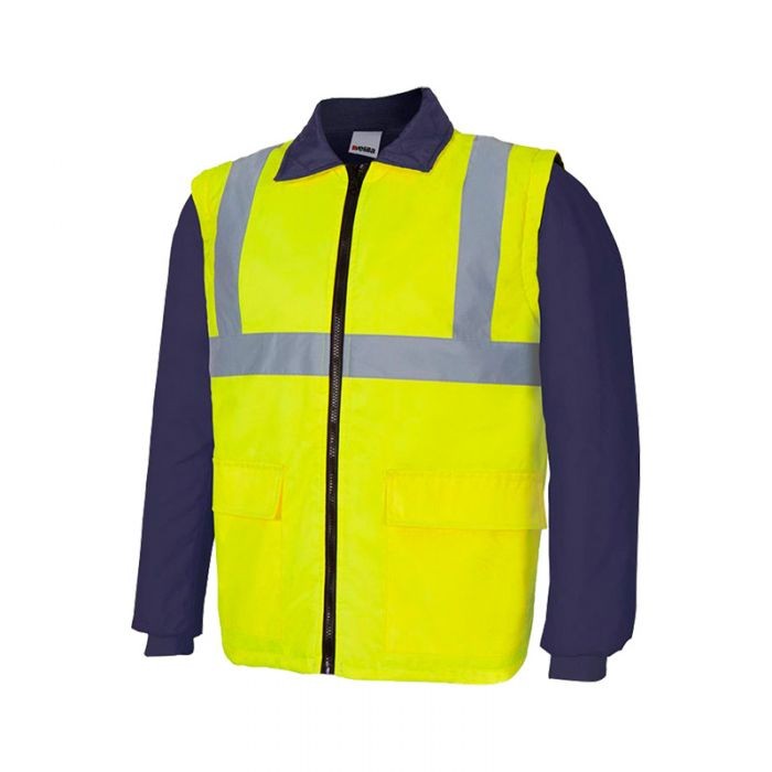 Parka bicolore 4 in 1 da Lavoro Alta Visibilit� Multitasche Velilla 306003
