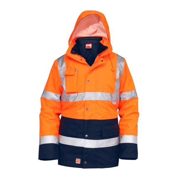 Parka da Lavoro Alta Visibilit� Bicolore 3 in 1 Multitasche Impermeabile Technosafe Gundar ALGBOR01