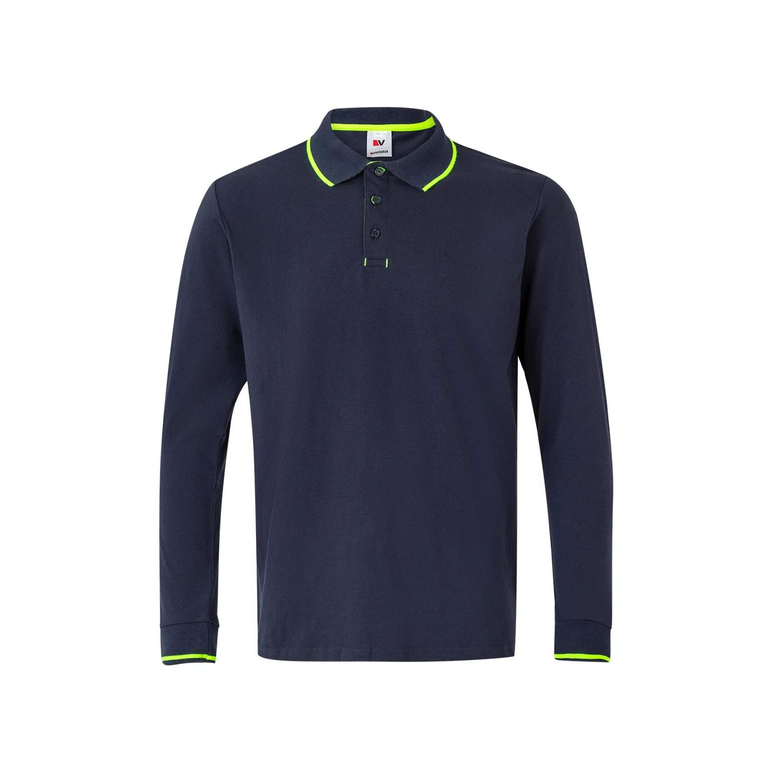 Polo bicolore manica lunga da Lavoro Velilla 105515