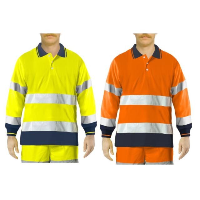 Polo Da Lavoro Alta Visibilit� Issa Line Bicolor Hi Vis 8587N