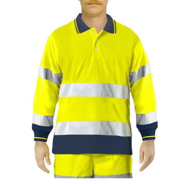 Polo Da Lavoro Alta Visibilit� Issa Line Bicolor Hi Vis 8587N