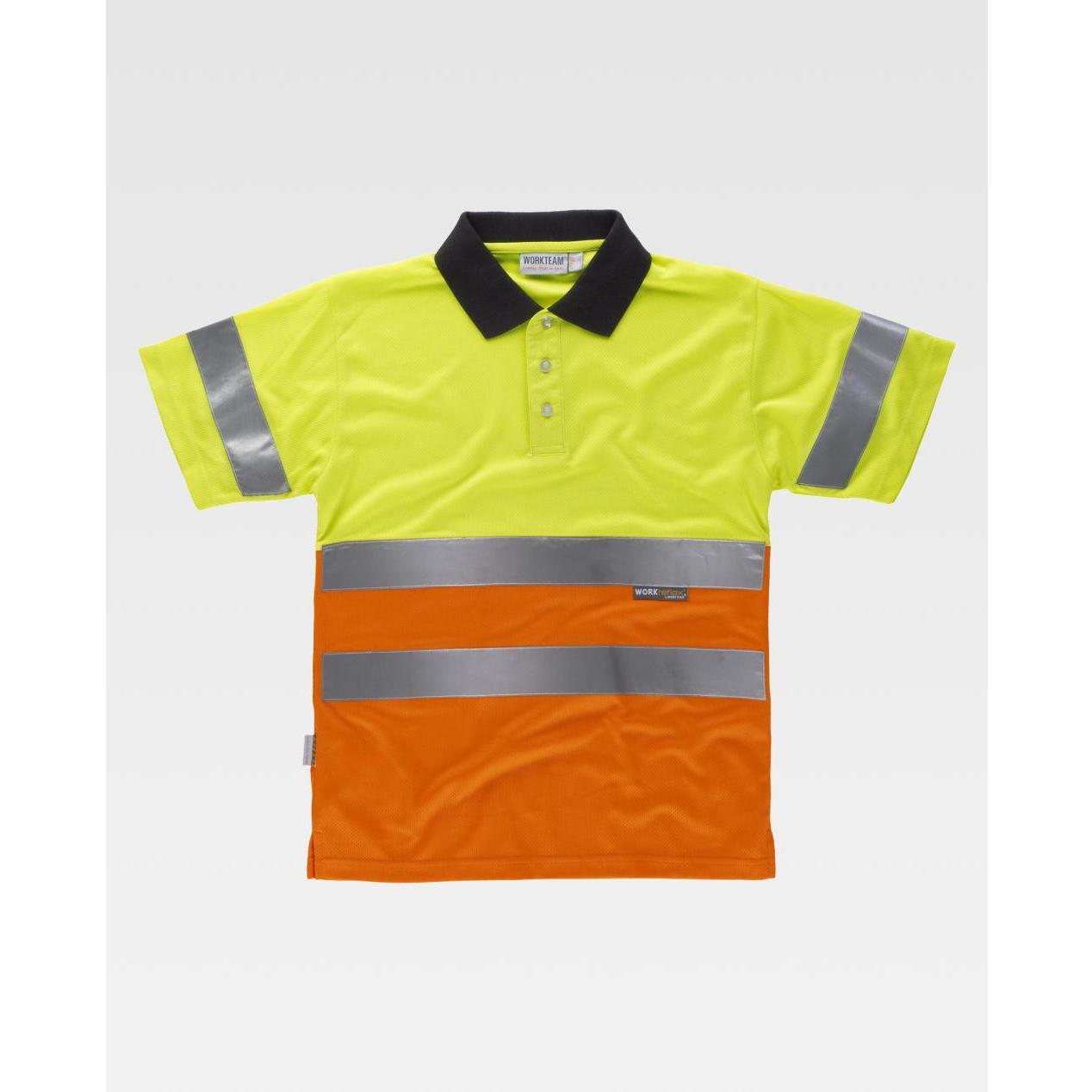 Polo da Lavoro Combinata Manica Corta Alta Visibilit� C3866 - Workteam