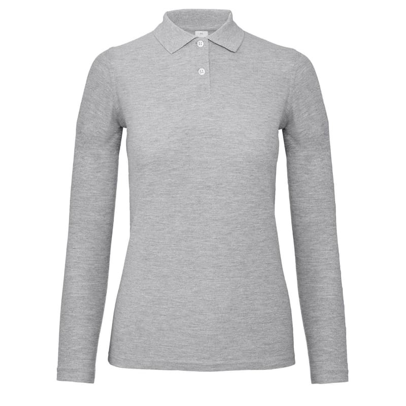 Polo Da Lavoro ID.001 LSL da Donna Manica Lunga B&C Collection - BCPWI13