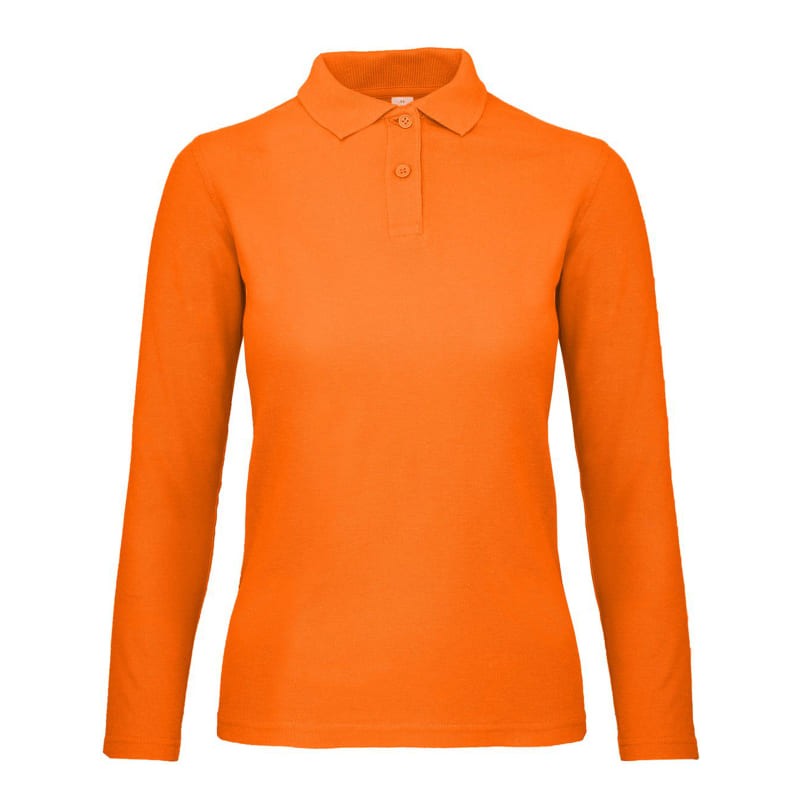 Polo Da Lavoro ID.001 LSL da Donna Manica Lunga B&C Collection - BCPWI13