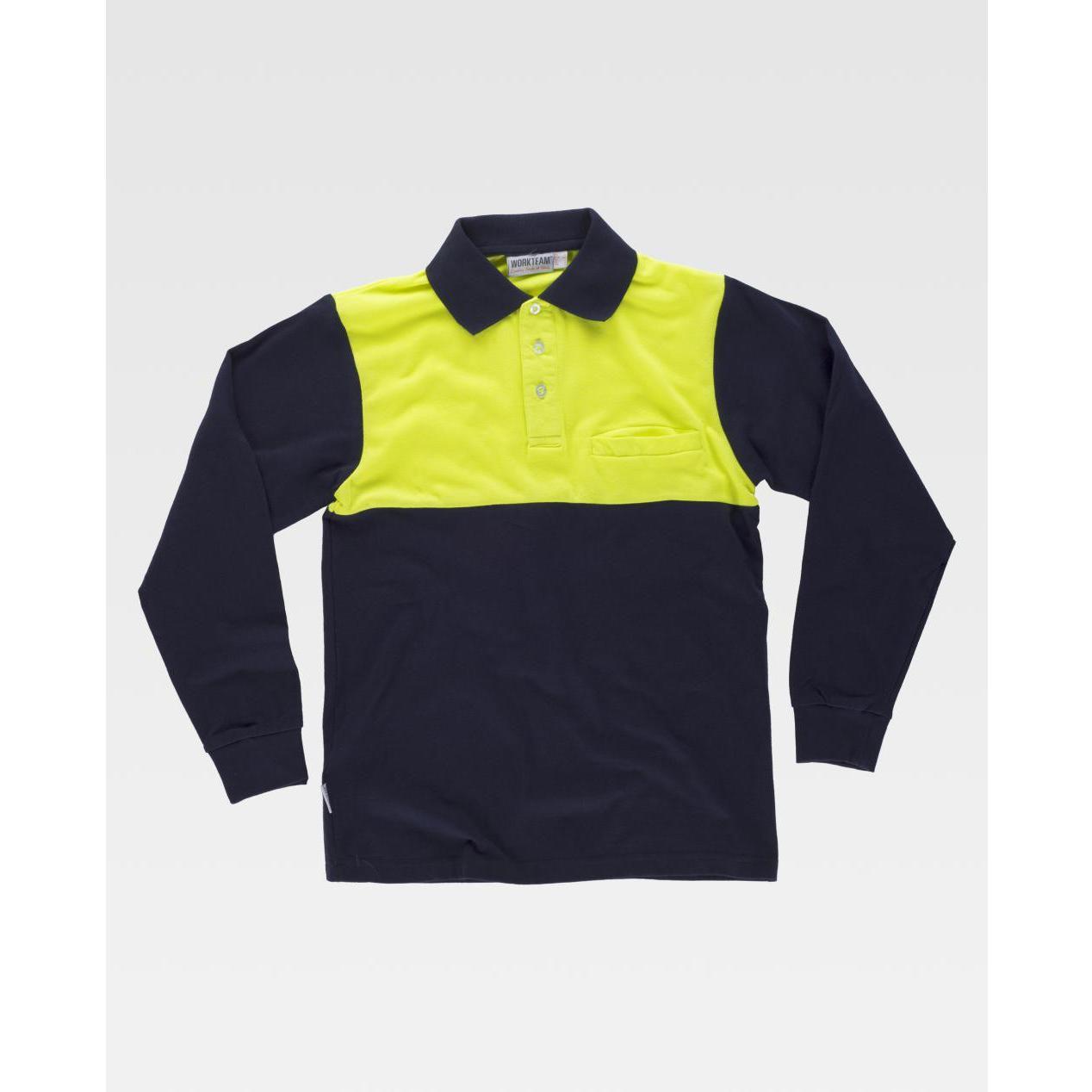 Polo da Lavoro Manica Lunga Alta Visibilit� C3842 - Workteam