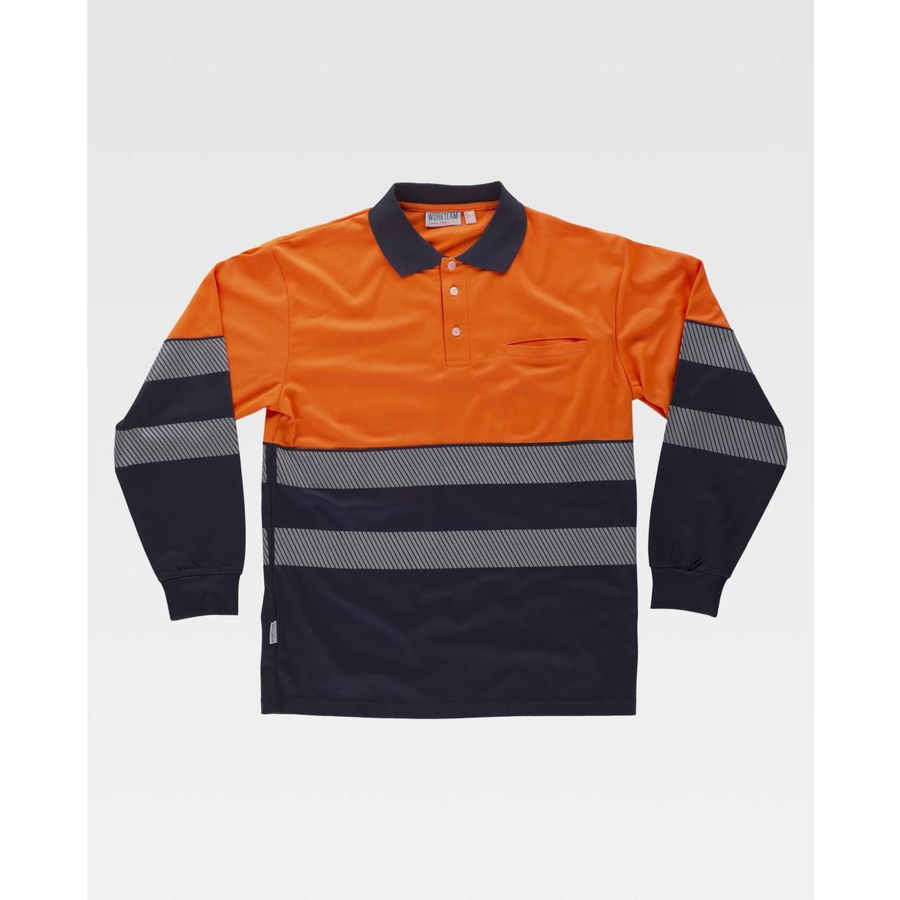 Polo da Lavoro Manica Lunga Alta Visibilit� C3891 - Workteam