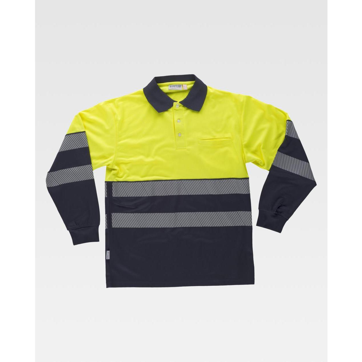 Polo da Lavoro Manica Lunga Alta Visibilit� C3891 - Workteam