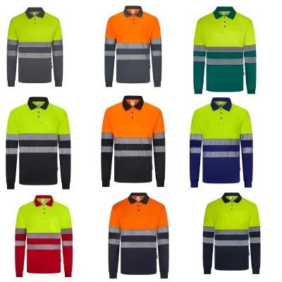 Polo da Lavoro Velilla Alta visibilit� 305535 Bicolore Manica Lunga