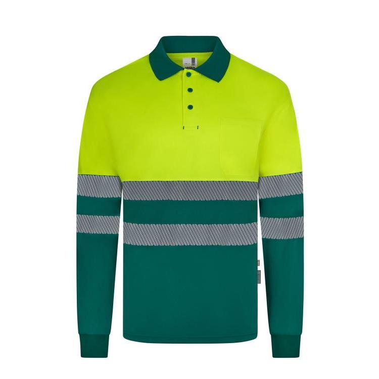 Polo da Lavoro Velilla Alta visibilit� 305535 Bicolore Manica Lunga