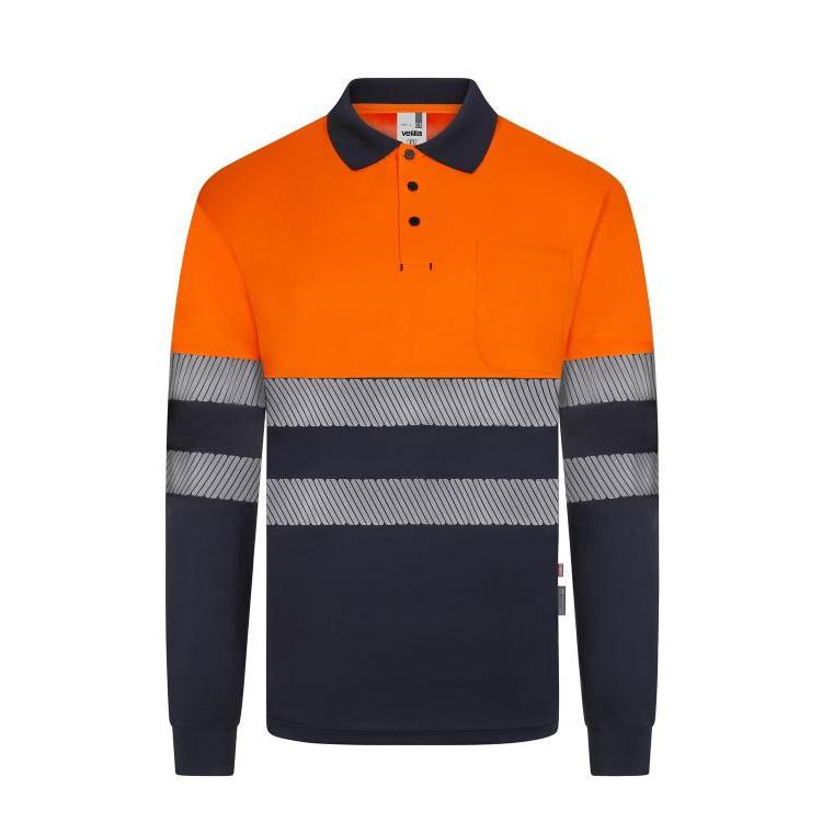 Polo da Lavoro Velilla Alta visibilit� 305535 Bicolore Manica Lunga