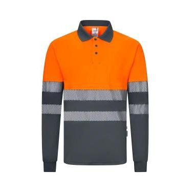 Polo da Lavoro Velilla Alta visibilit� 305535 Bicolore Manica Lunga