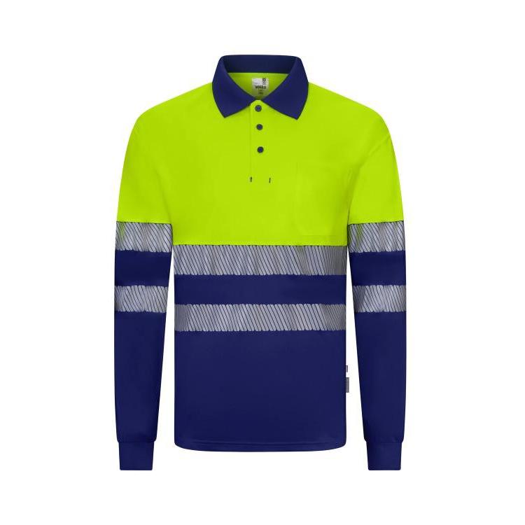 Polo da Lavoro Velilla Alta visibilit� 305535 Bicolore Manica Lunga