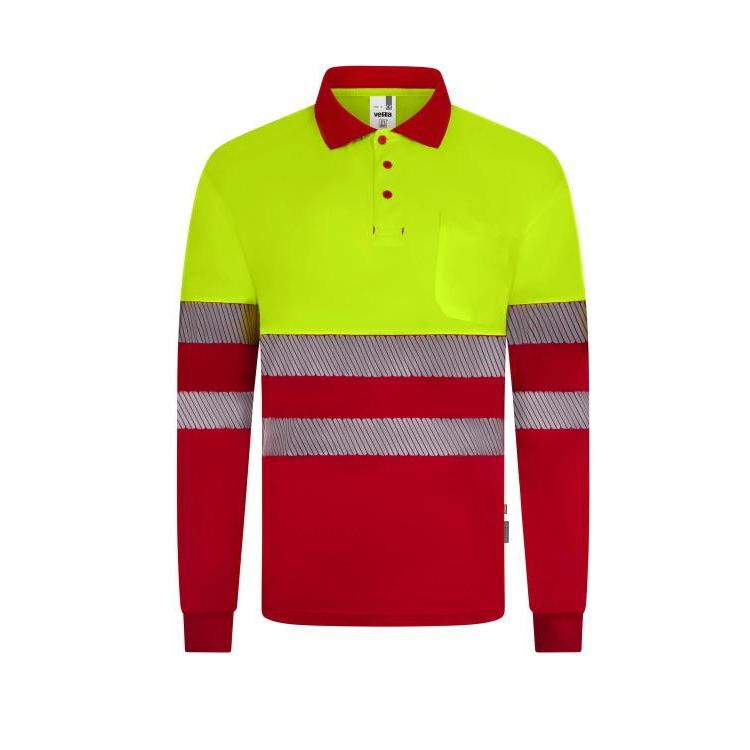 Polo da Lavoro Velilla Alta visibilit� 305535 Bicolore Manica Lunga