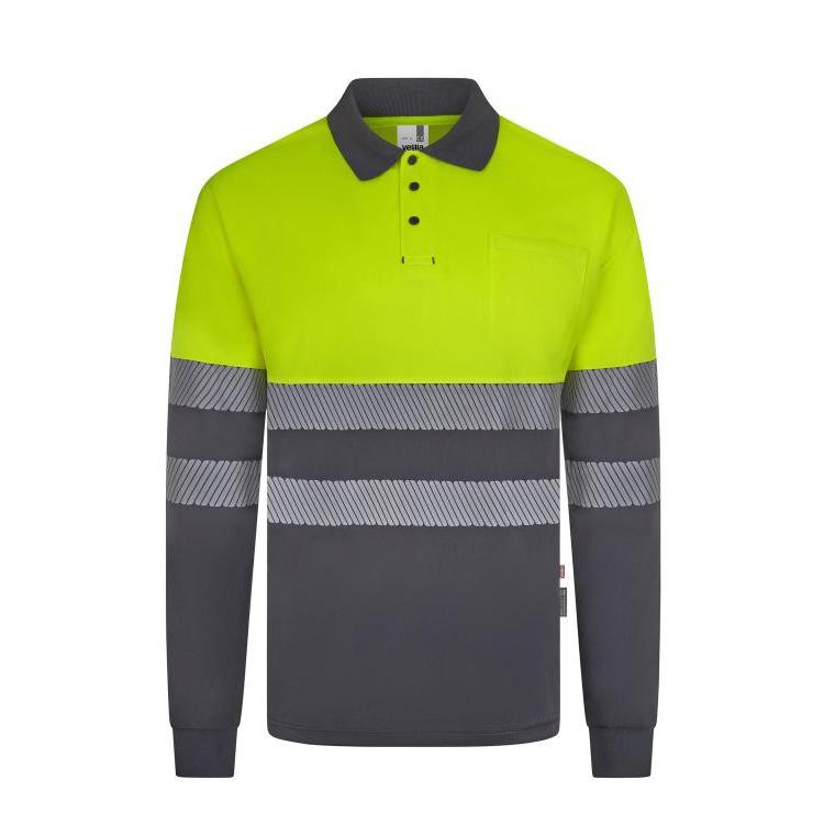 Polo da Lavoro Velilla Alta visibilit� 305535 Bicolore Manica Lunga