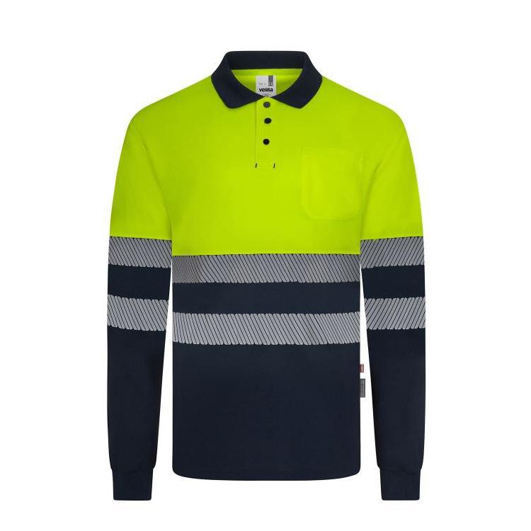 Polo da Lavoro Velilla Alta visibilit� 305535 Bicolore Manica Lunga