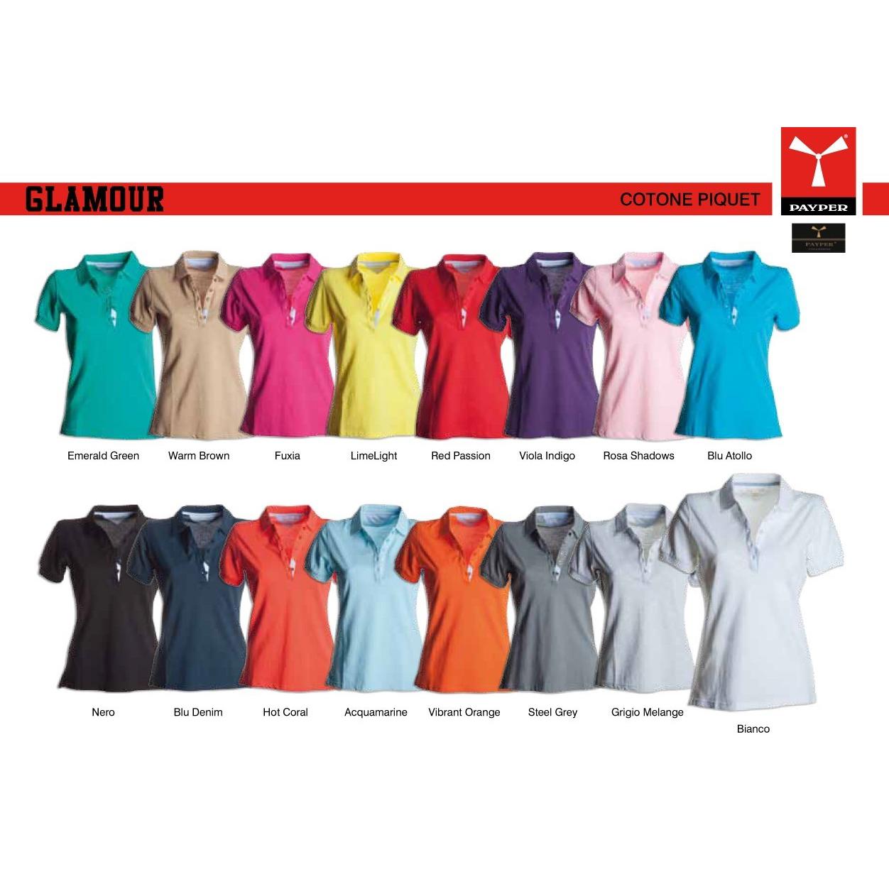 Polo Manica Corta 100% Cotone Glamour - Payper AY 7413